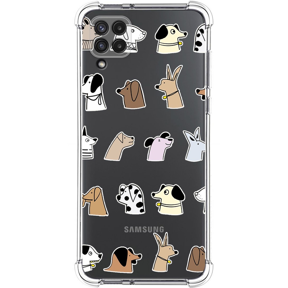 Funda Silicona Antigolpes para Samsung Galaxy A22 4G / M22 diseño Perros Dibujos