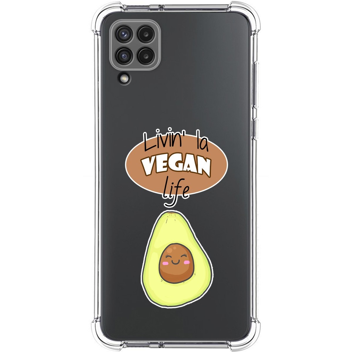 Funda Silicona Antigolpes para Samsung Galaxy A22 4G / M22 diseño Vegan Life Dibujos