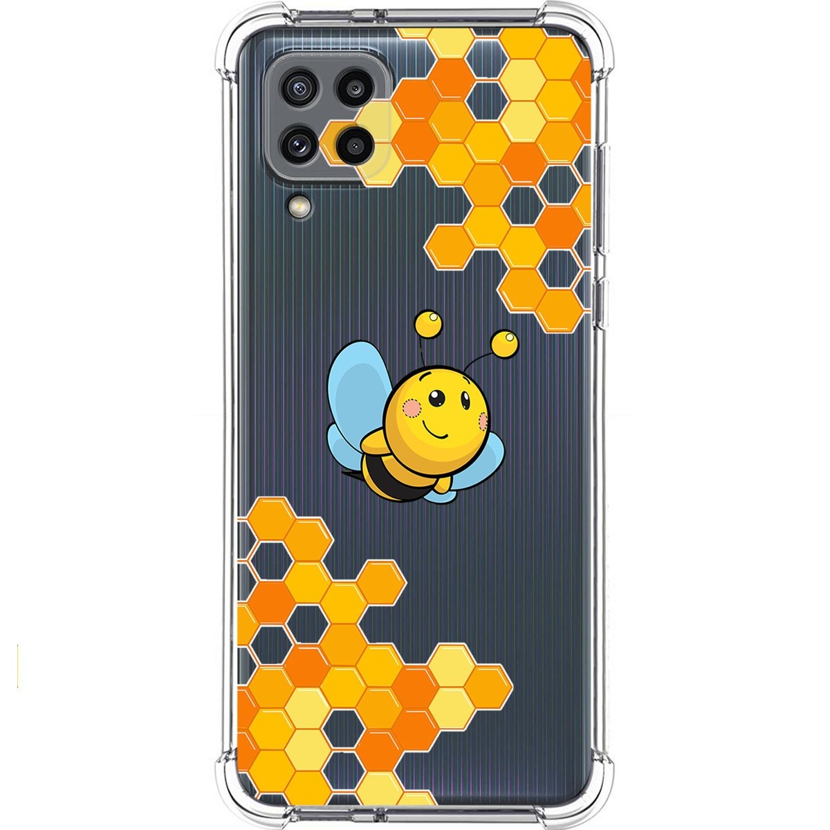 Funda Silicona Antigolpes para Samsung Galaxy M32 diseño Abeja Dibujos