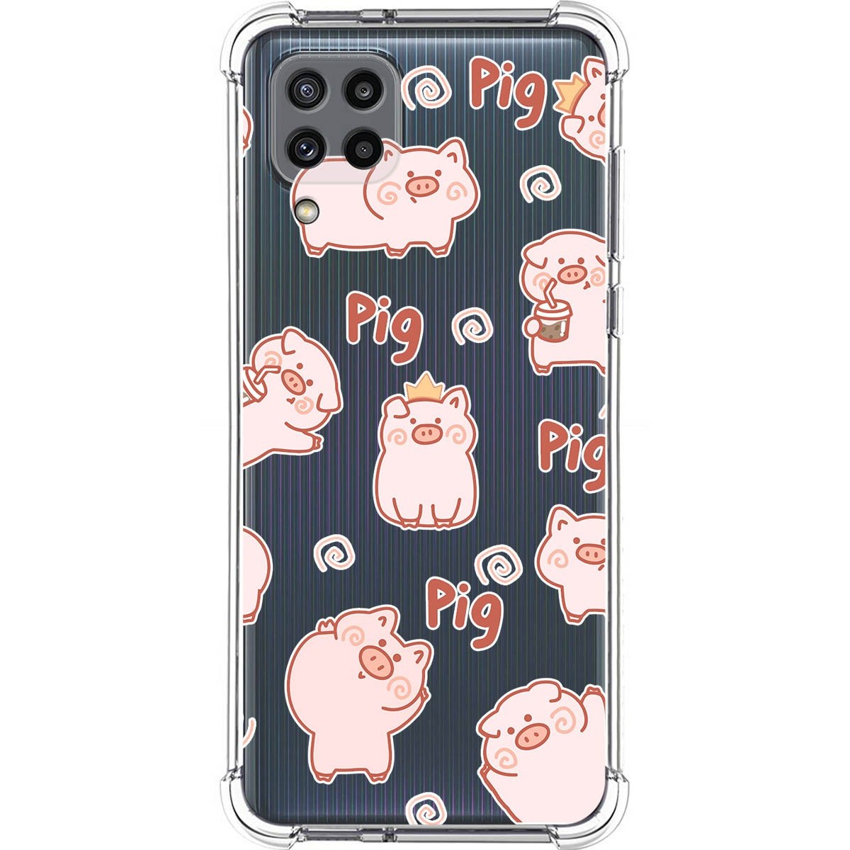 Funda Silicona Antigolpes para Samsung Galaxy M32 diseño Cerdos Dibujos
