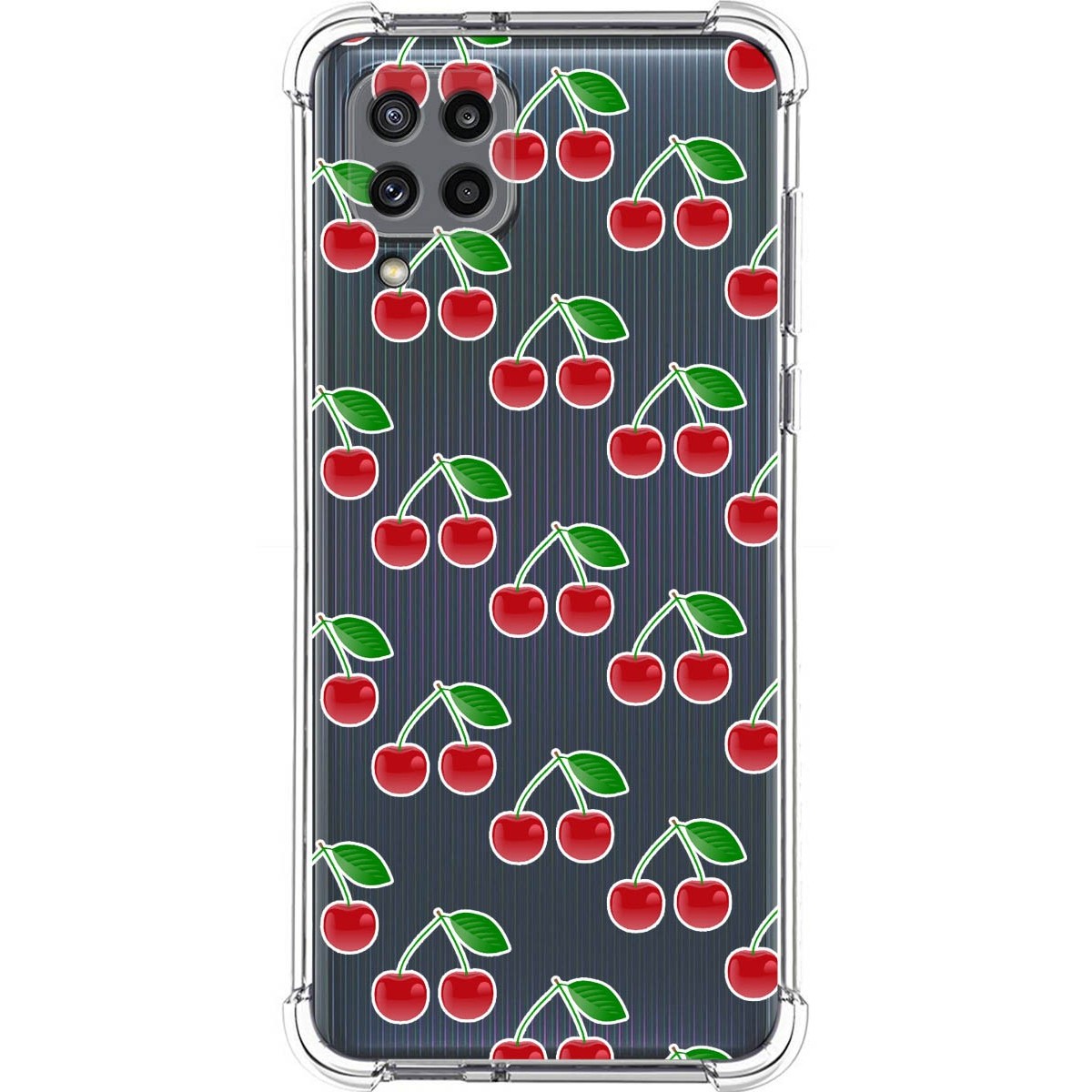 Funda Silicona Antigolpes para Samsung Galaxy M32 diseño Cerezas Dibujos