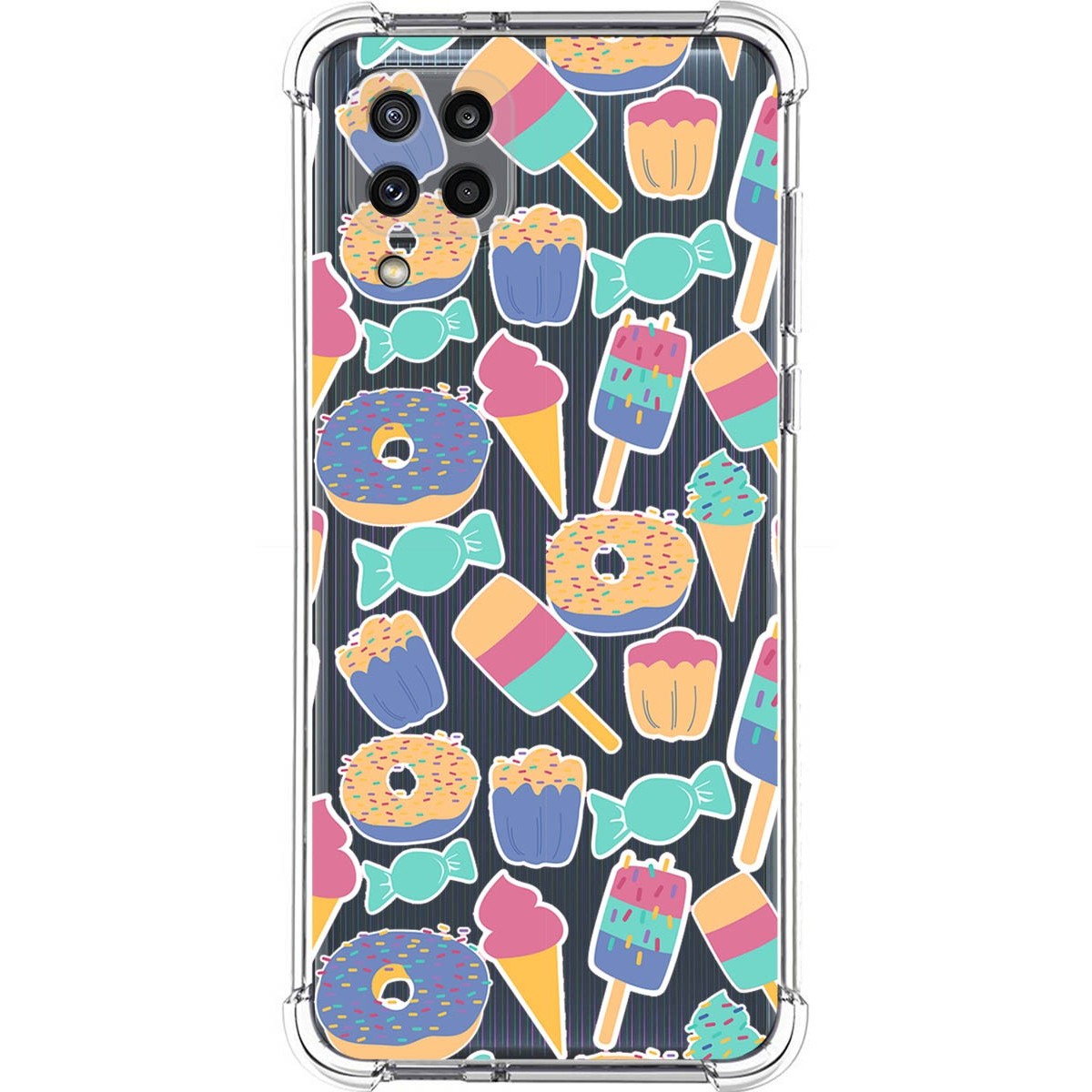 Funda Silicona Antigolpes para Samsung Galaxy M32 diseño Dulces 02 Dibujos