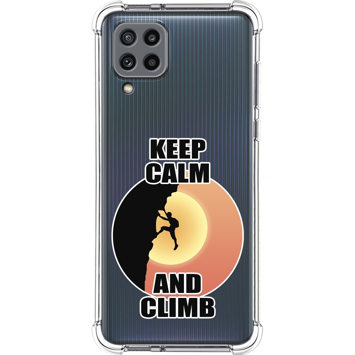 Funda Silicona Antigolpes para Samsung Galaxy M32 diseño Hombre Escalada Dibujos