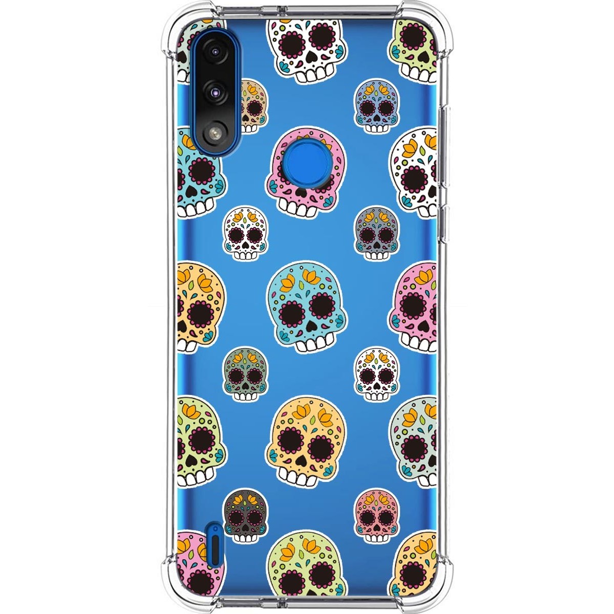 Funda Silicona Antigolpes para Motorola Moto E7 Power diseño Catrina Dibujos