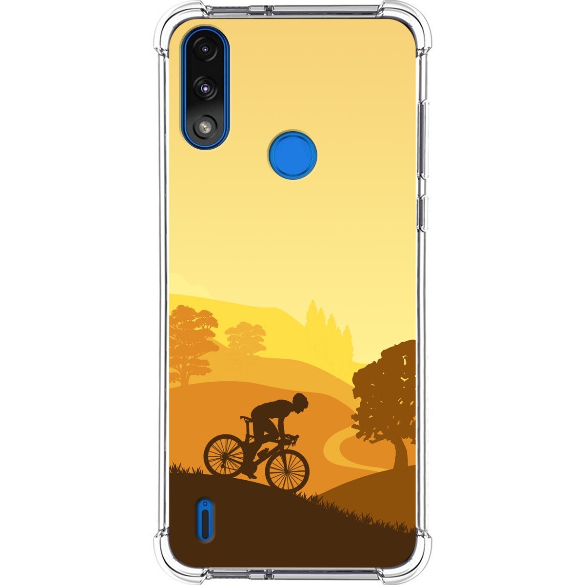 Funda Silicona Antigolpes para Motorola Moto E7 Power diseño Ciclista Dibujos