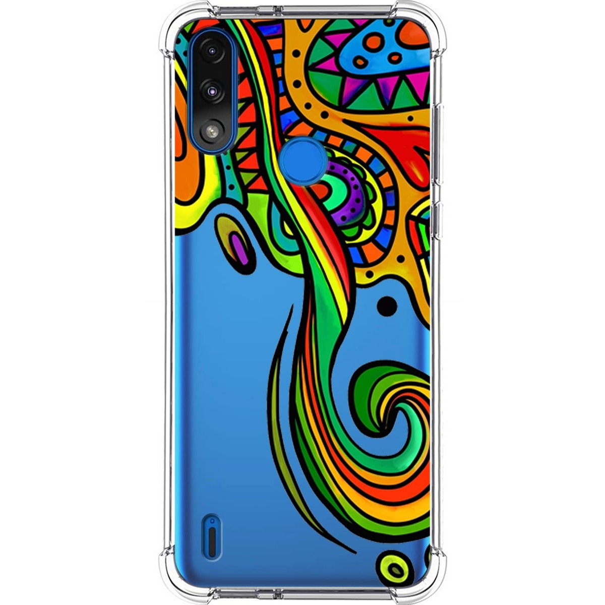 Funda Silicona Antigolpes para Motorola Moto E7 Power diseño Colores Dibujos