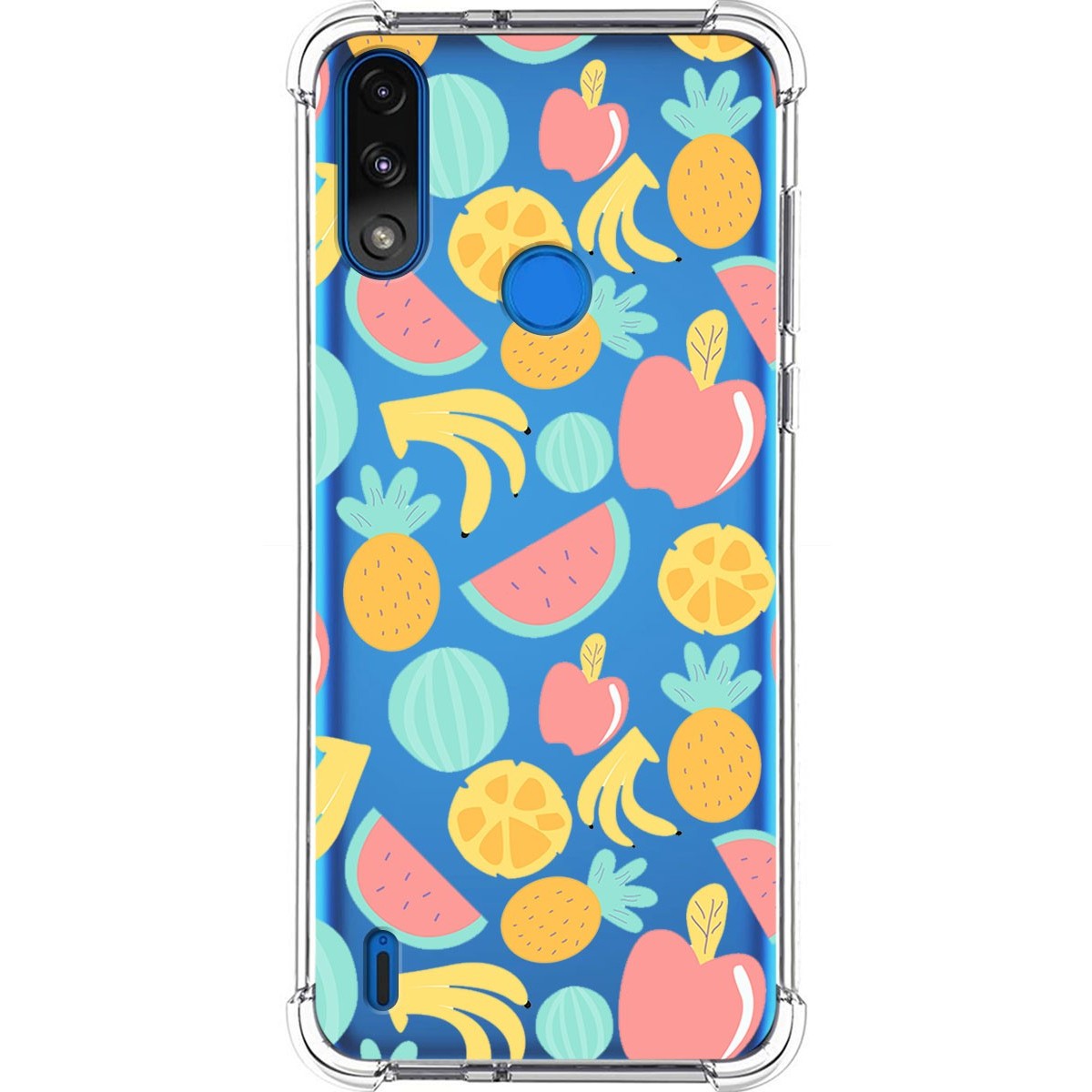Funda Silicona Antigolpes para Motorola Moto E7 Power diseño Frutas 02 Dibujos