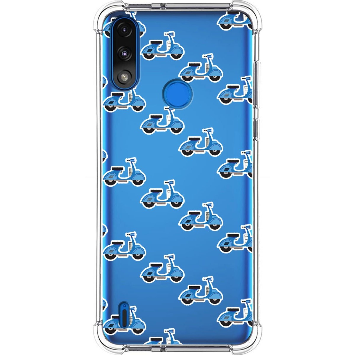 Funda Silicona Antigolpes para Motorola Moto E7 Power diseño Scooter Dibujos