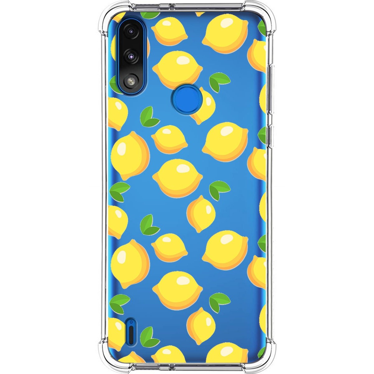 Funda Silicona Antigolpes para Motorola Moto E7 Power diseño Limones Dibujos
