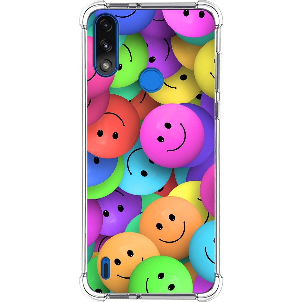 Funda Silicona Antigolpes para Motorola Moto E7 Power diseño Smile Dibujos