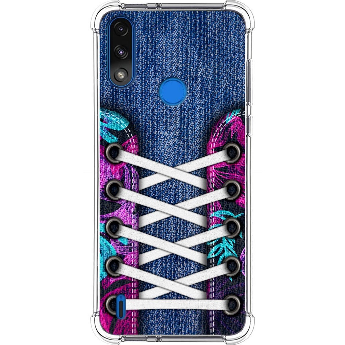 Funda Silicona Antigolpes para Motorola Moto E7 Power diseño Zapatillas 06 Dibujos