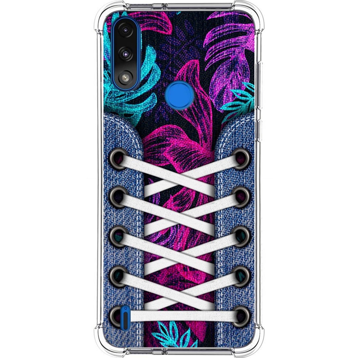 Funda Silicona Antigolpes para Motorola Moto E7 Power diseño Zapatillas 07 Dibujos