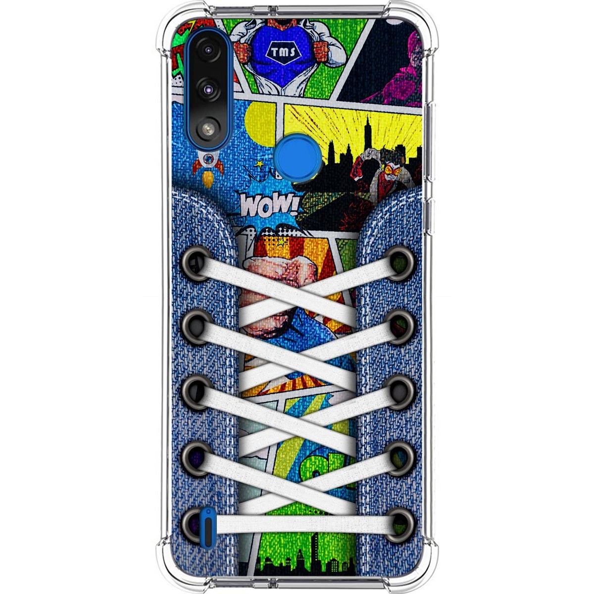 Funda Silicona Antigolpes para Motorola Moto E7 Power diseño Zapatillas 14 Dibujos