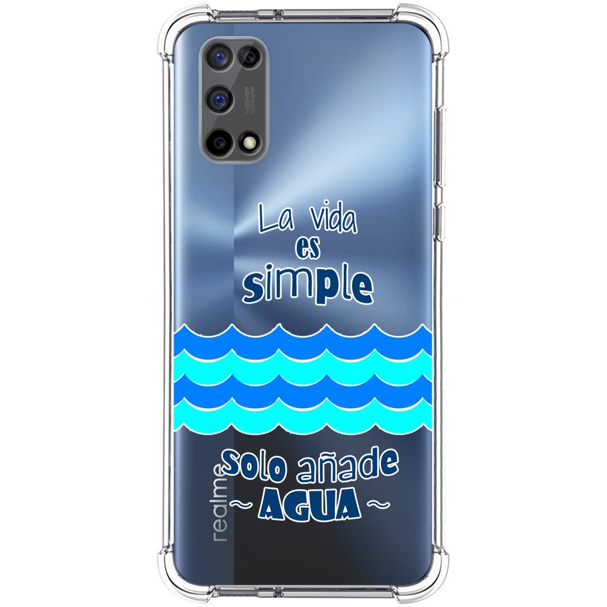 Funda Silicona Antigolpes para Realme 7 5G diseño Agua Dibujos