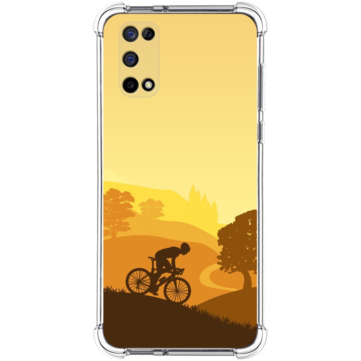 Funda Silicona Antigolpes para Realme 7 5G diseño Ciclista Dibujos
