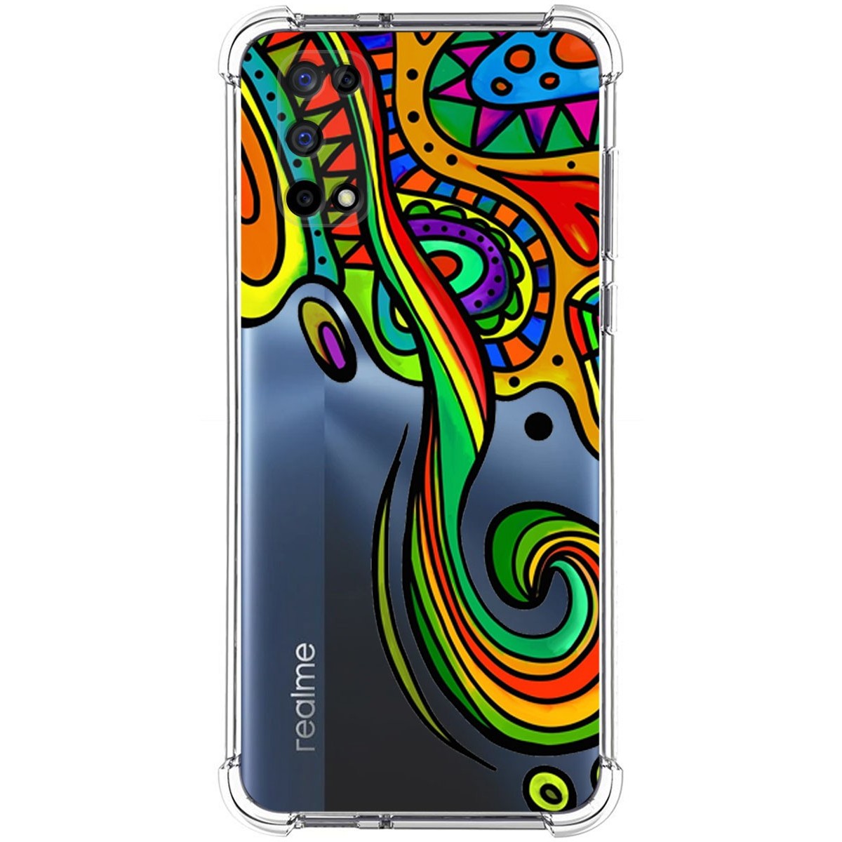 Funda Silicona Antigolpes para Realme 7 5G diseño Colores Dibujos