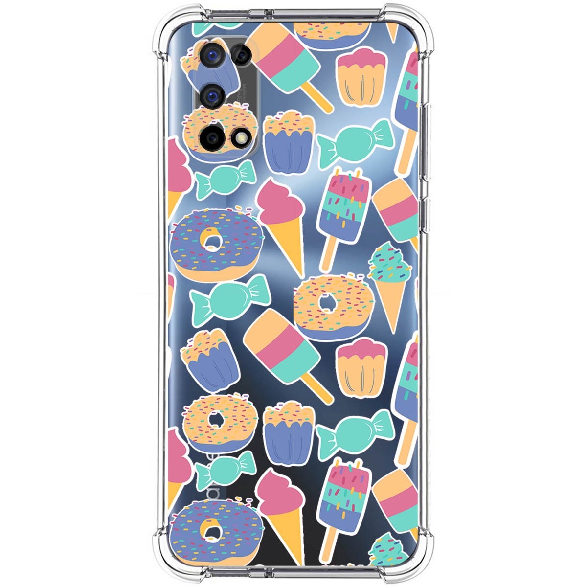 Funda Silicona Antigolpes para Realme 7 5G diseño Dulces 02 Dibujos