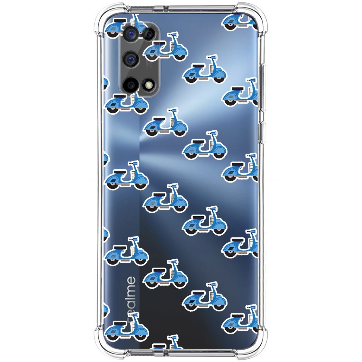 Funda Silicona Antigolpes para Realme 7 5G diseño Scooter Dibujos