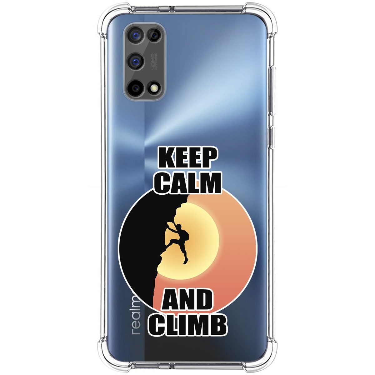 Funda Silicona Antigolpes para Realme 7 5G diseño Hombre Escalada Dibujos