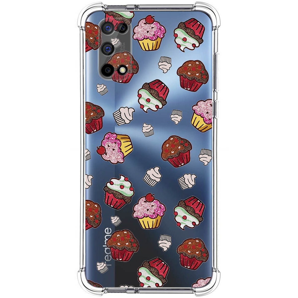 Funda Silicona Antigolpes para Realme 7 5G diseño Muffins Dibujos