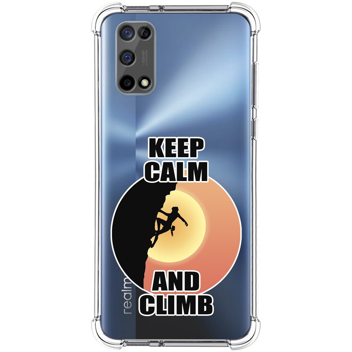 Funda Silicona Antigolpes para Realme 7 5G diseño Mujer Escalada Dibujos