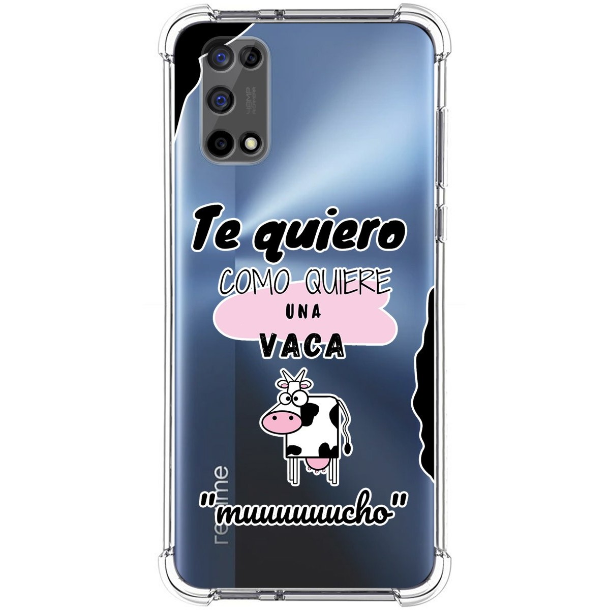 Funda Silicona Antigolpes para Realme 7 5G diseño Vaca Dibujos