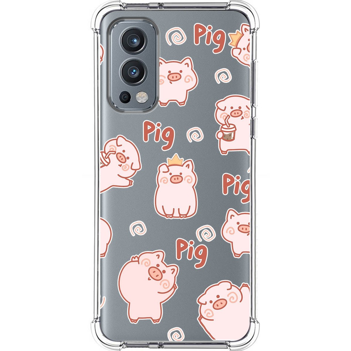 Funda Silicona Antigolpes para OnePlus Nord 2 5G diseño Cerdos Dibujos