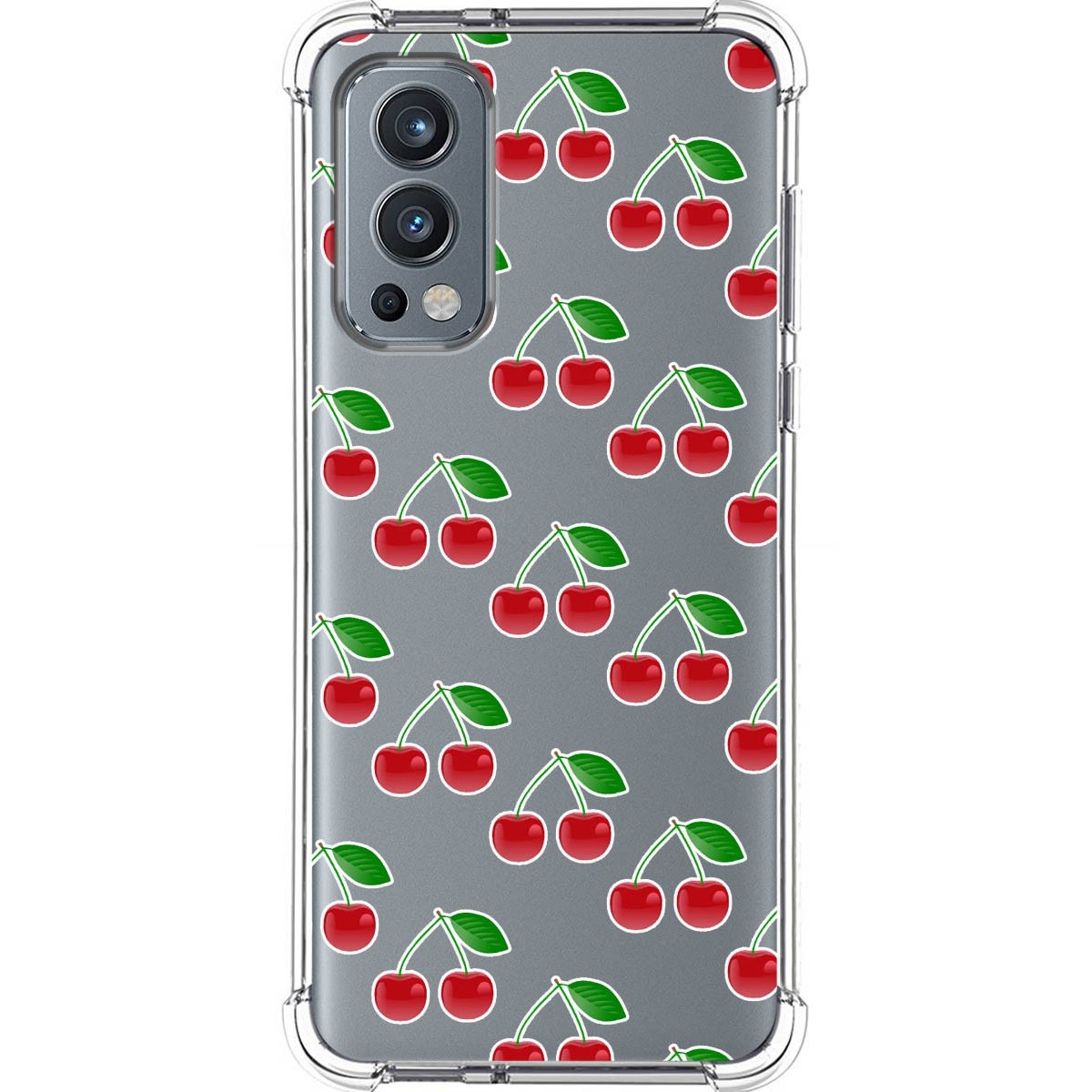Funda Silicona Antigolpes para OnePlus Nord 2 5G diseño Cerezas Dibujos