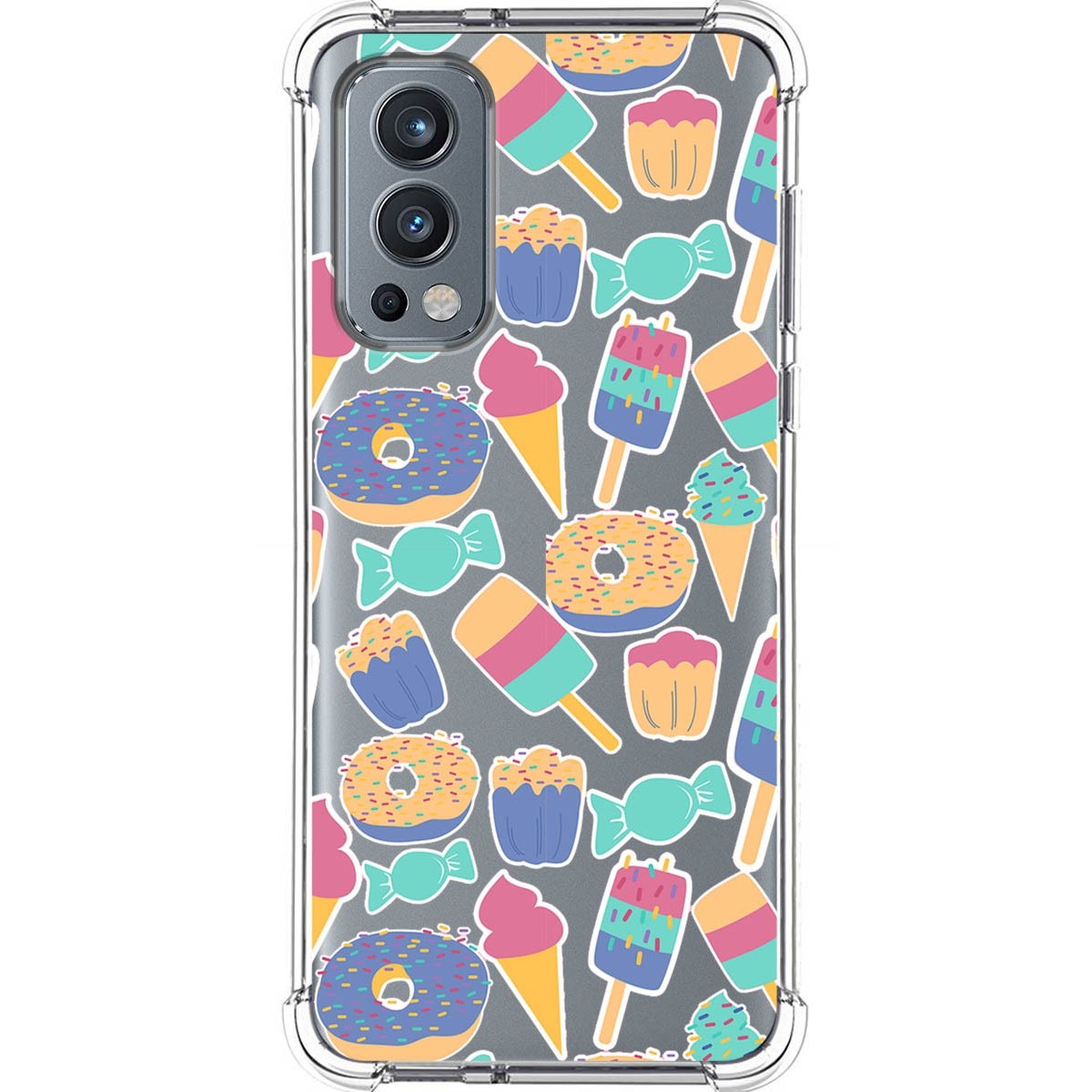 Funda Silicona Antigolpes para OnePlus Nord 2 5G diseño Dulces 02 Dibujos