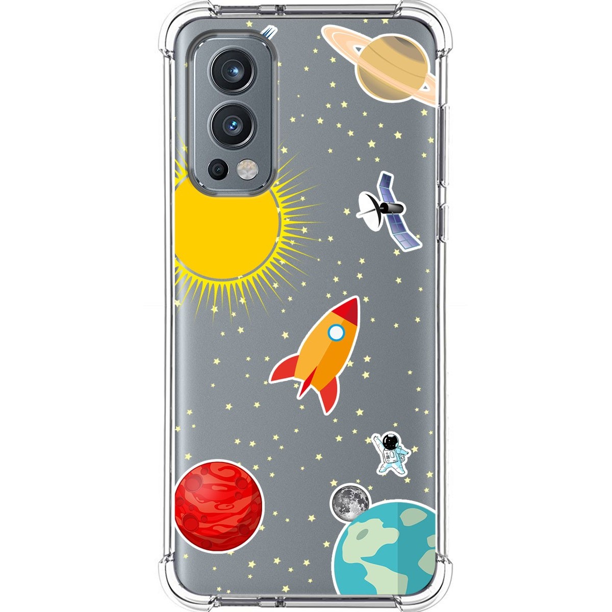 Funda Silicona Antigolpes para OnePlus Nord 2 5G diseño Espacio Dibujos