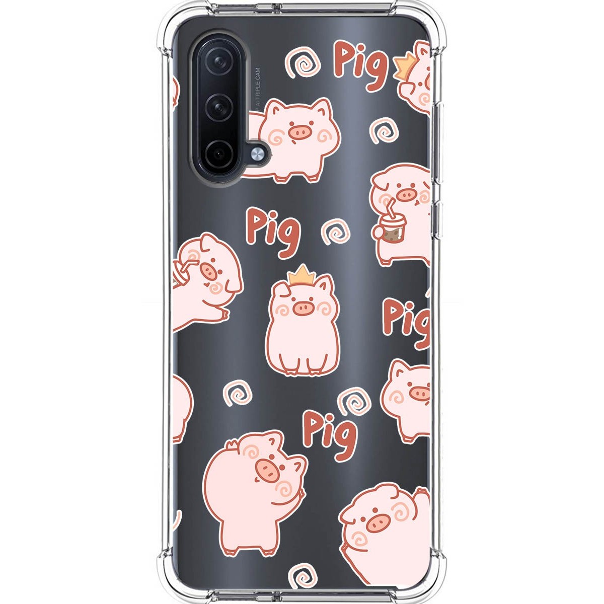 Funda Silicona Antigolpes para OnePlus Nord CE 5G diseño Cerdos Dibujos
