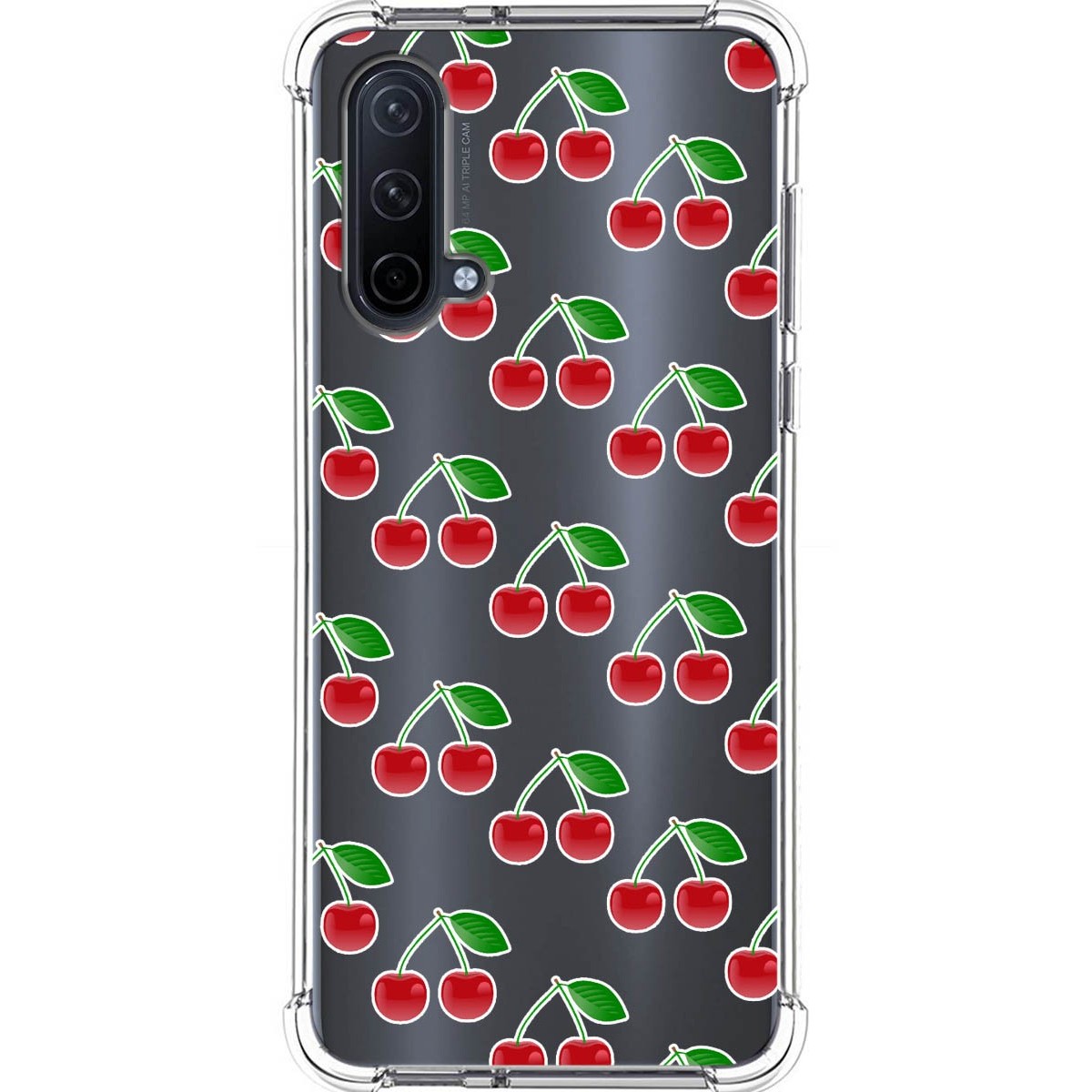 Funda Silicona Antigolpes para OnePlus Nord CE 5G diseño Cerezas Dibujos