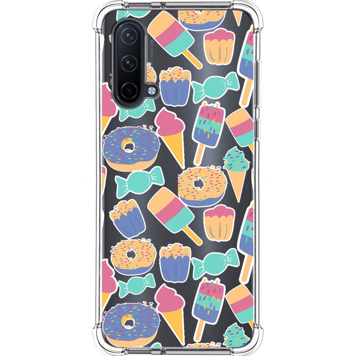 Funda Silicona Antigolpes para OnePlus Nord CE 5G diseño Dulces 02 Dibujos