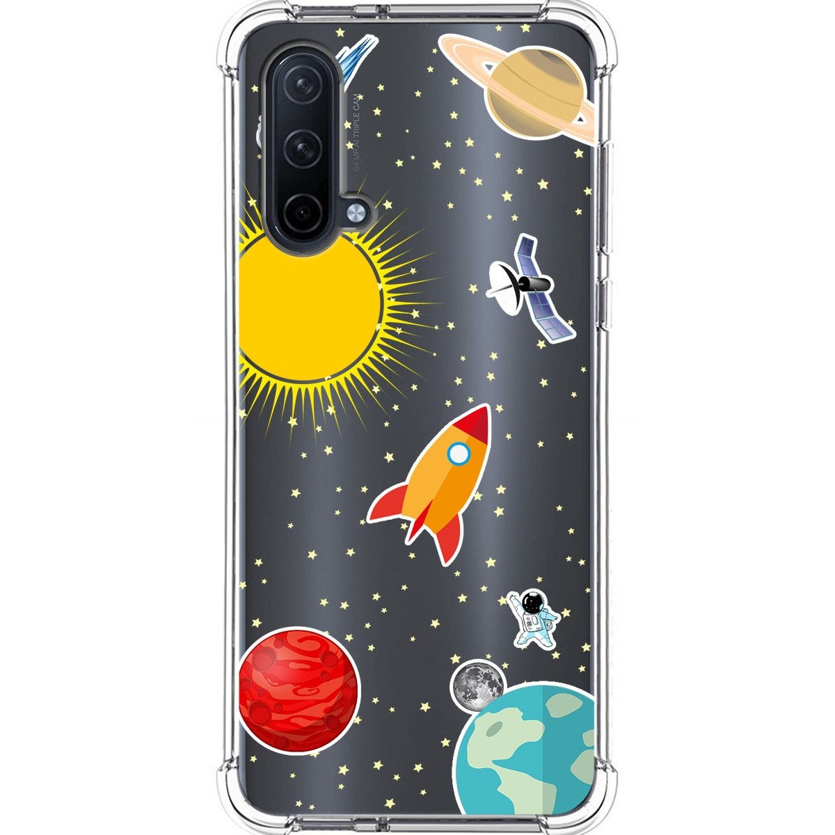 Funda Silicona Antigolpes para OnePlus Nord CE 5G diseño Espacio Dibujos