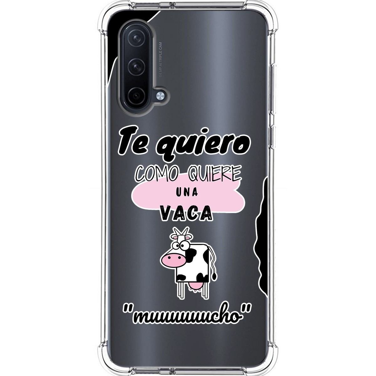 Funda Silicona Antigolpes para OnePlus Nord CE 5G diseño Vaca Dibujos