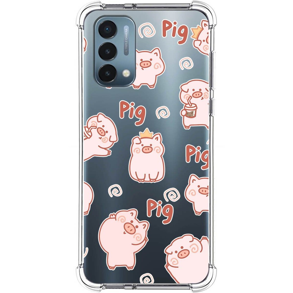 Funda Silicona Antigolpes para OnePlus Nord N200 5G diseño Cerdos Dibujos
