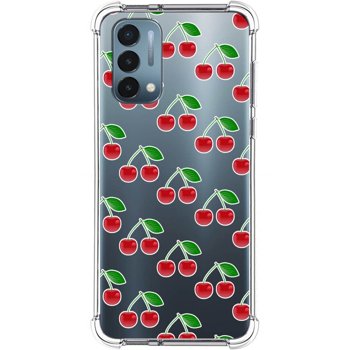 Funda Silicona Antigolpes para OnePlus Nord N200 5G diseño Cerezas Dibujos