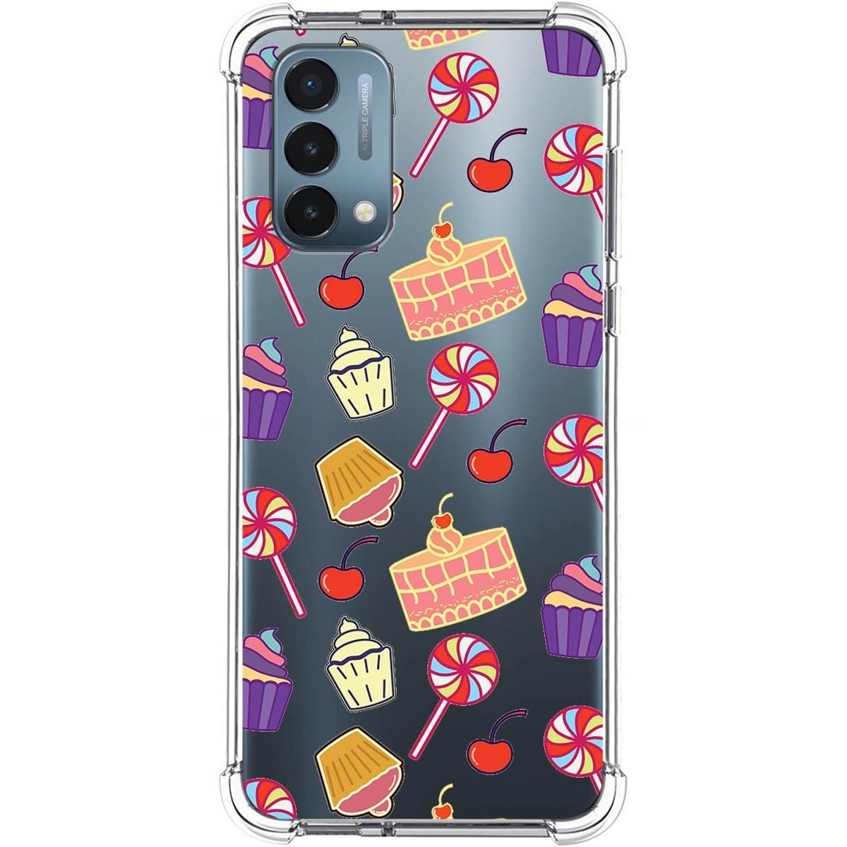 Funda Silicona Antigolpes para OnePlus Nord N200 5G diseño Dulces 01 Dibujos