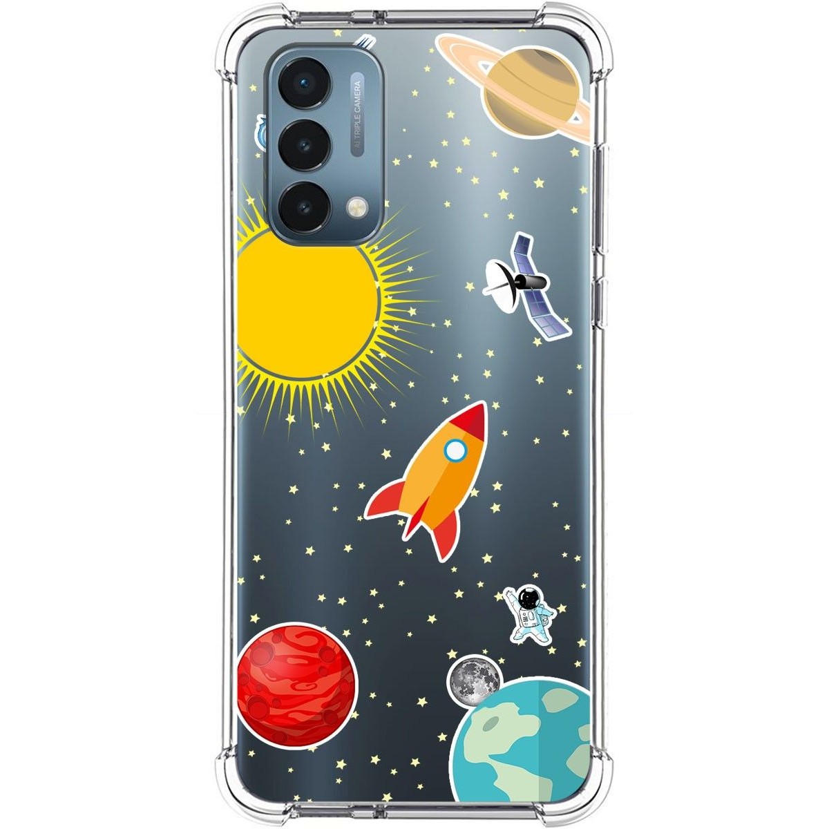 Funda Silicona Antigolpes para OnePlus Nord N200 5G diseño Espacio Dibujos