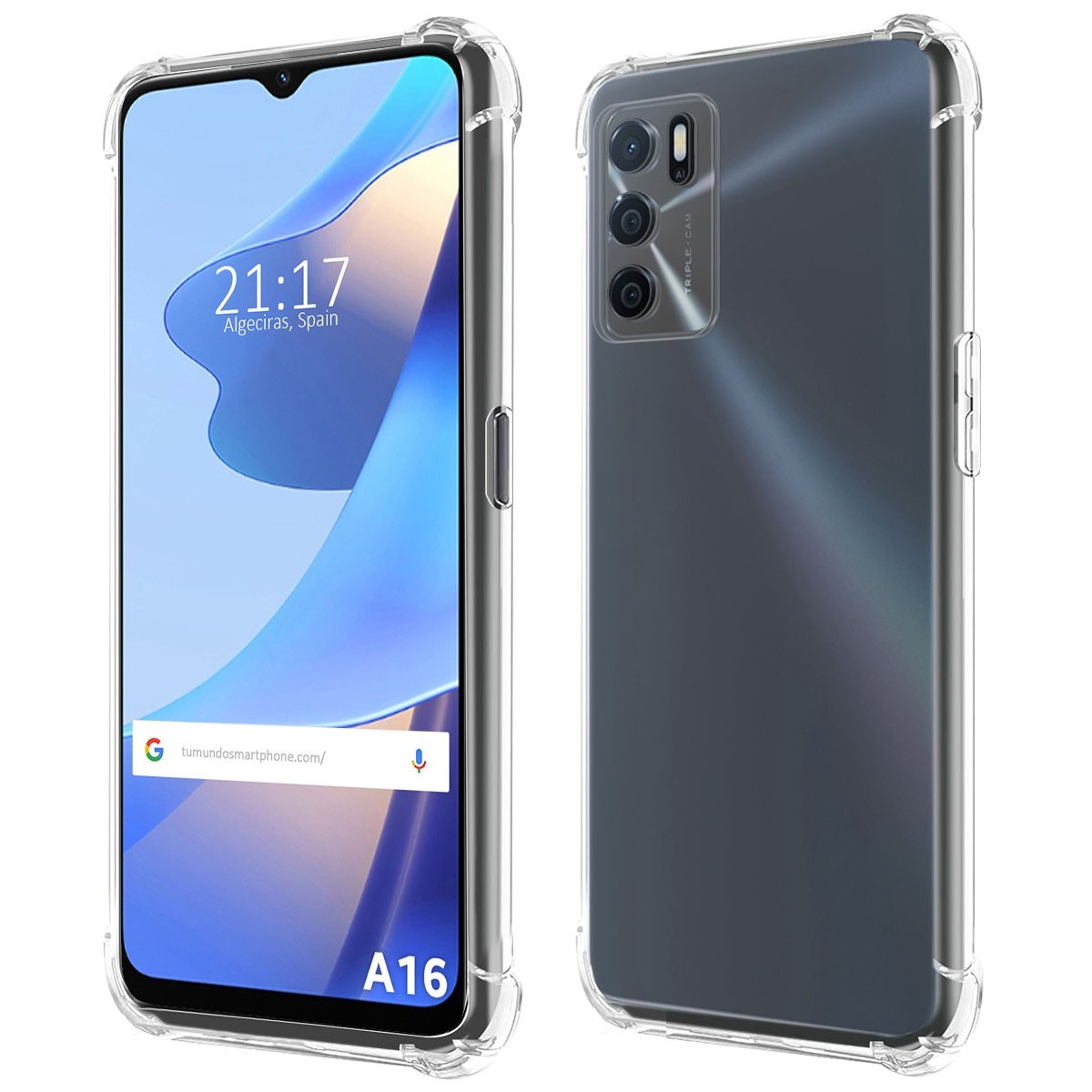 Funda Silicona Antigolpes Transparente para Oppo A16 / A16s