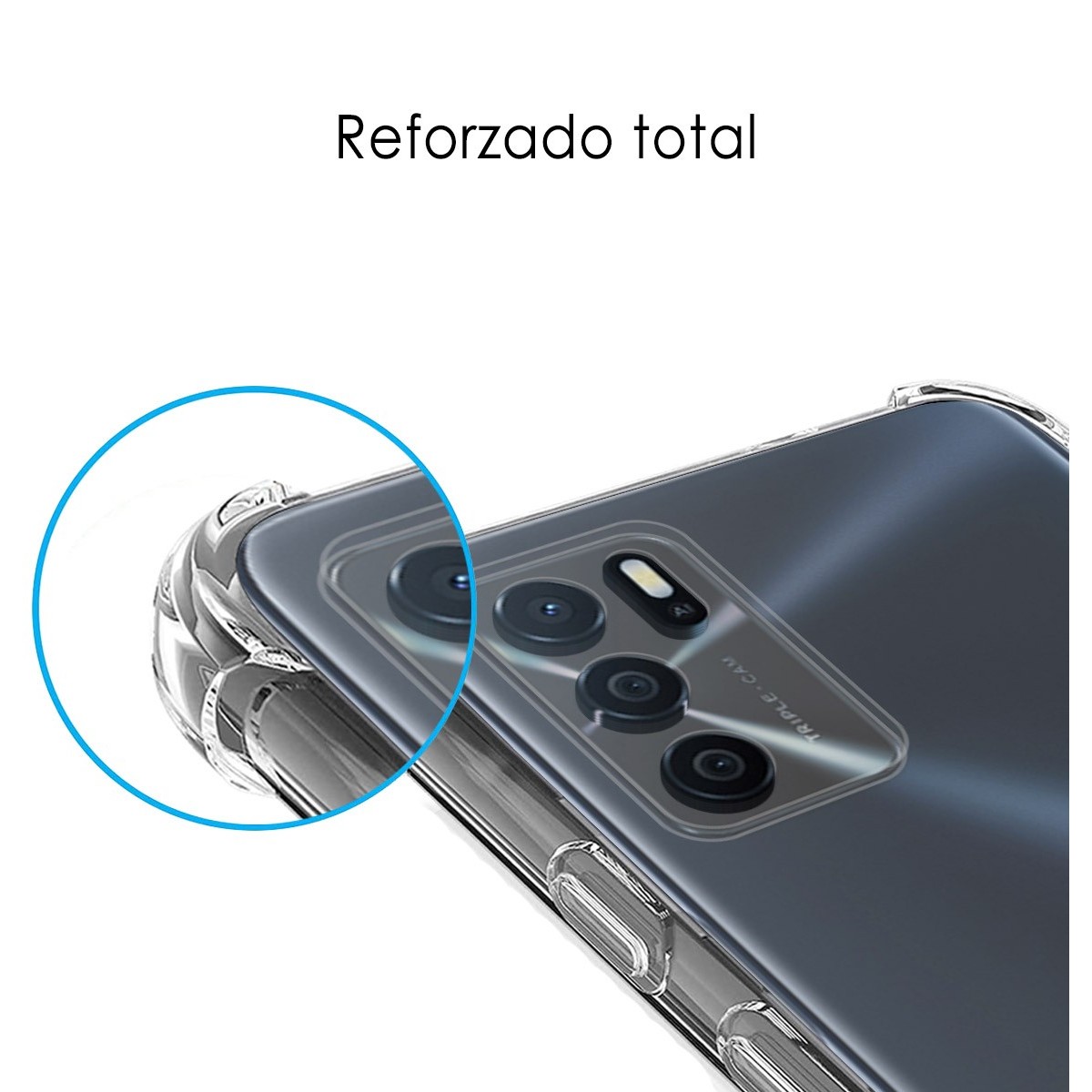 Funda Silicona Antigolpes Transparente para Oppo A16 / A16s