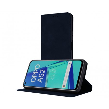 Funda Polipiel con tarjetero para Oppo A52 / A72 color Azul