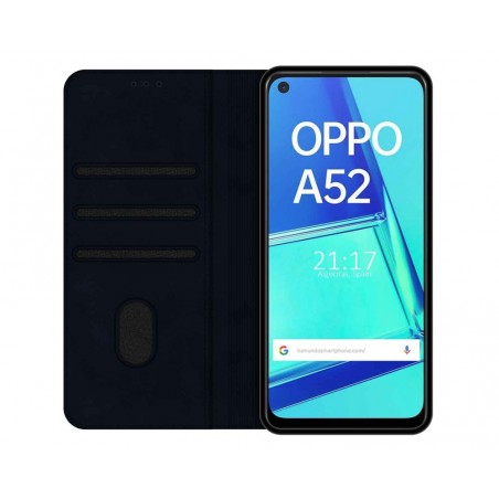 Funda Polipiel con tarjetero para Oppo A52 / A72 color Azul