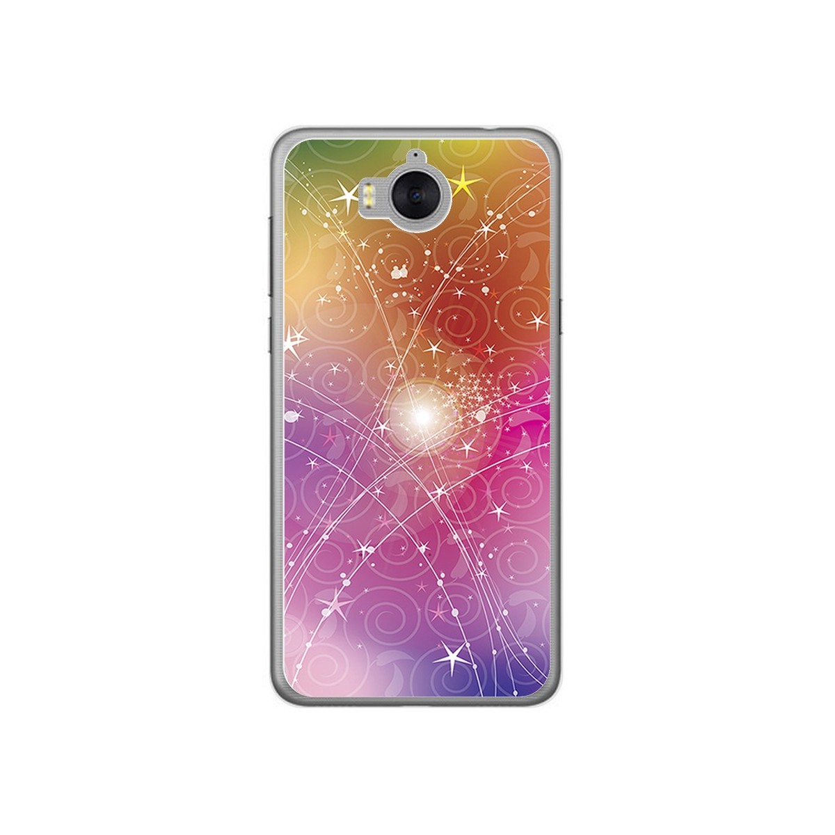 Funda Gel Tpu para Huawei Y6 2017 Diseño Abstracto Dibujos