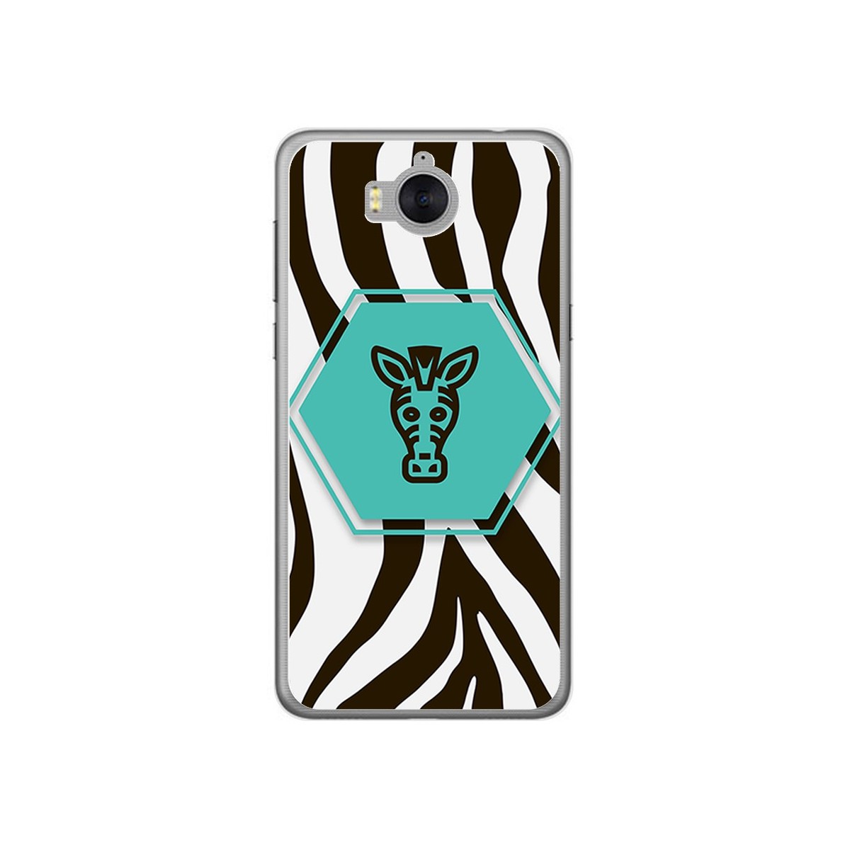 Funda Gel Tpu para Huawei Y6 2017 Diseño Cebra Dibujos