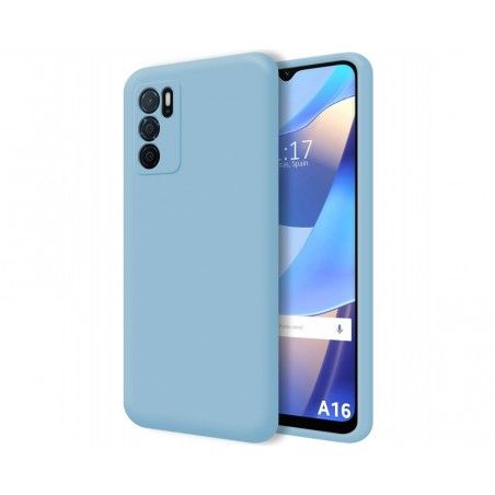 Funda Silicona Líquida Ultra Suave para Oppo A16 / A16s color Azul
