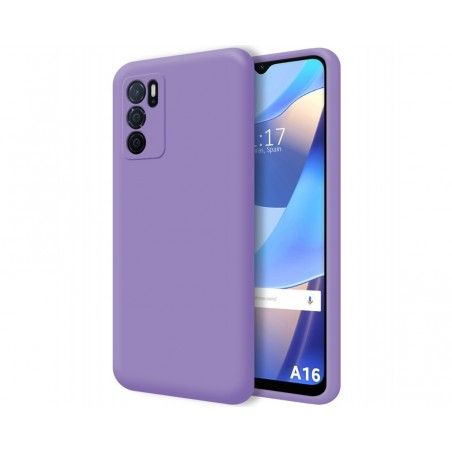 Funda Silicona Líquida Ultra Suave para Oppo A16 / A16s color Morada