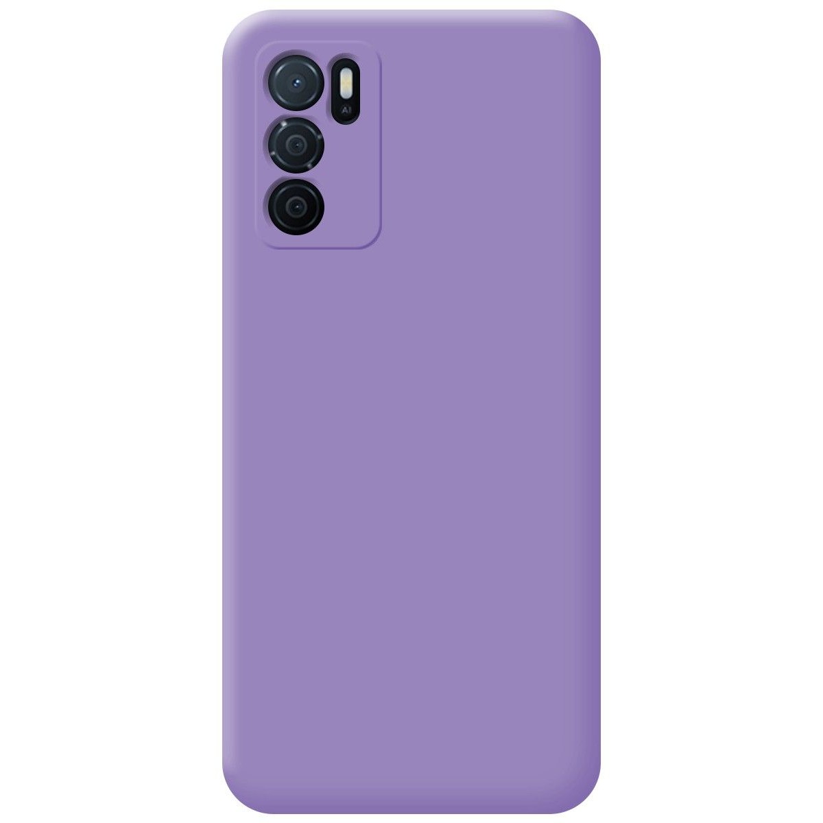 Funda Silicona Líquida Ultra Suave para Oppo A16 / A16s color Morada