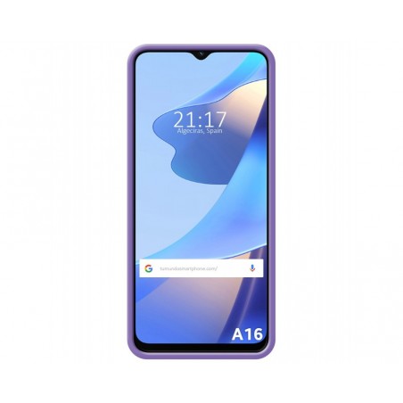 Funda Silicona Líquida Ultra Suave para Oppo A16 / A16s color Morada