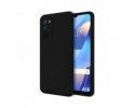 Funda Silicona Líquida Ultra Suave para Oppo A16 / A16s color Negra
